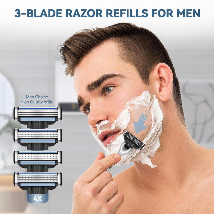 Recambios de maquinilla de afeitar para hombres, 24 cuchillas de af...