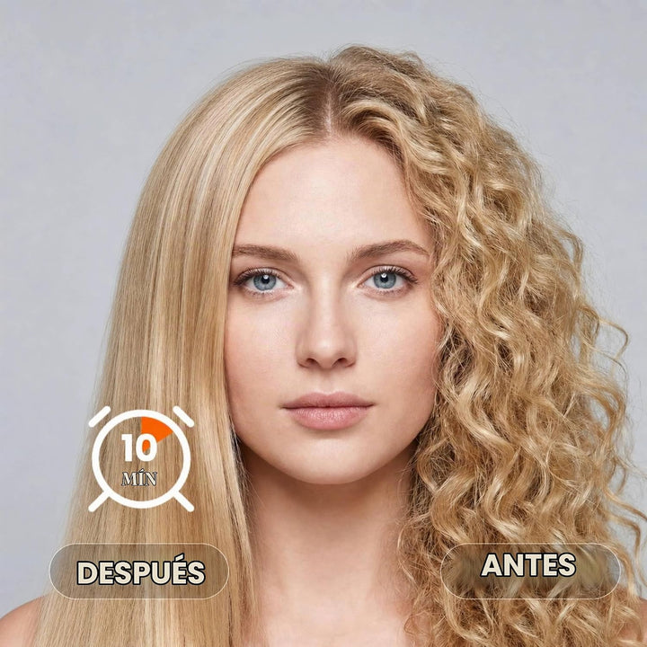 OHUP Cepillo alisador de cabello negro, cepillo alisador y peine ca...