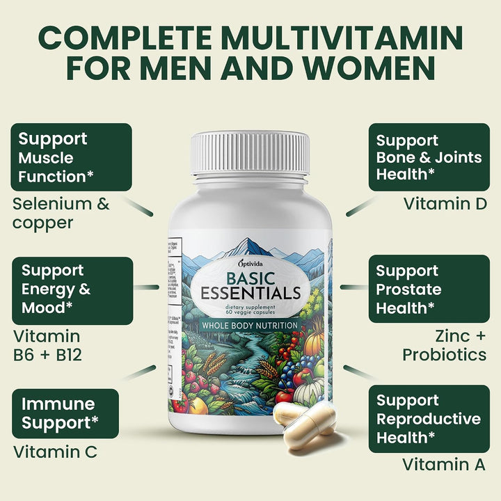 OPTIVIDA - Multivitamínico y minerales de alimentos integrales, fru...