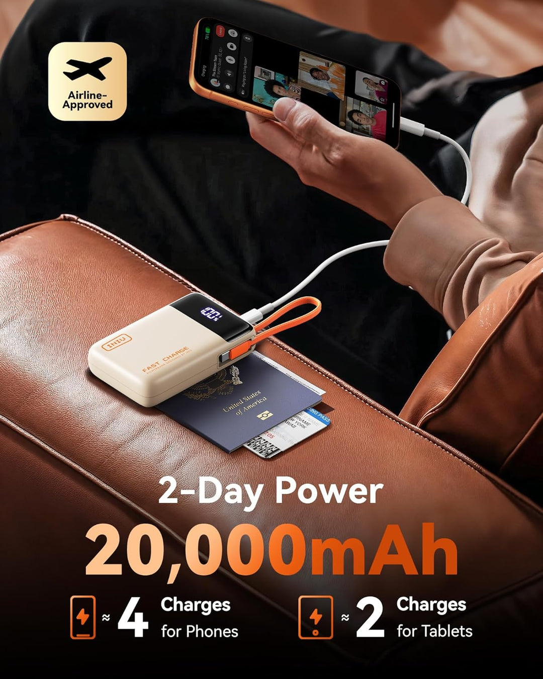 INIU Cargador portátil de 20000 mAh, banco de energía pequeño, bate...