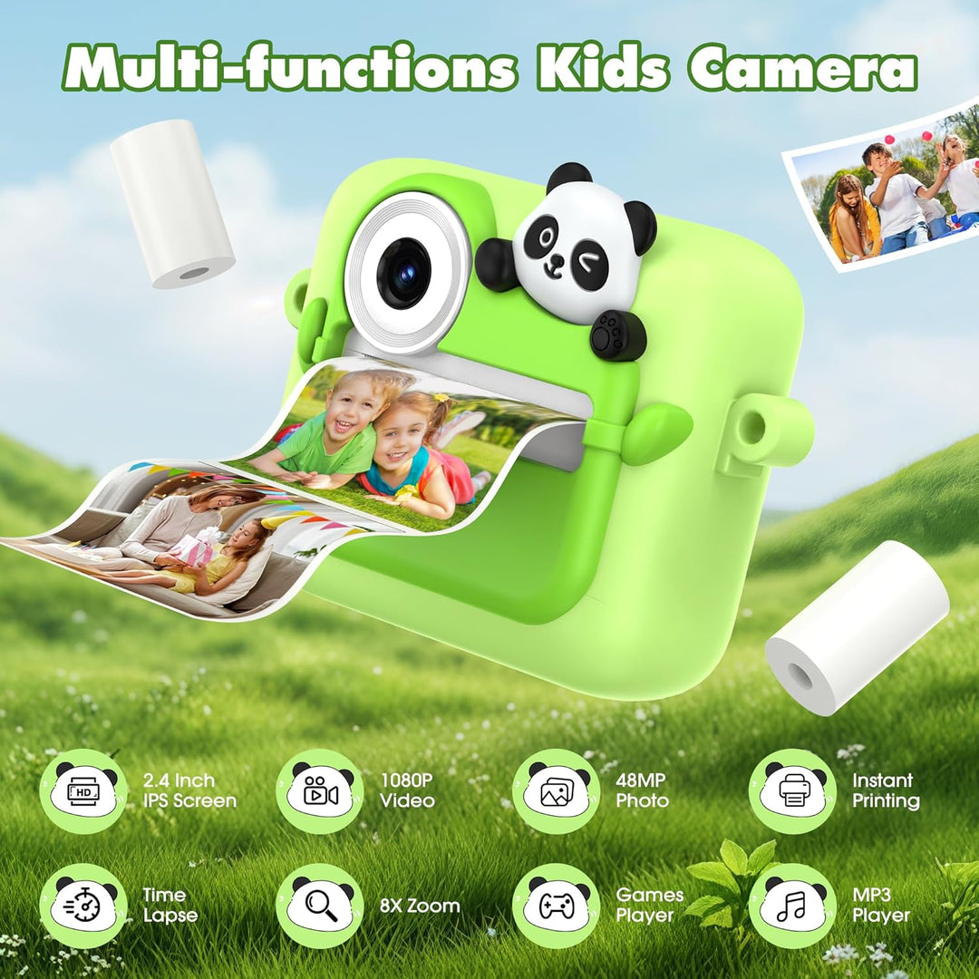 Cámara para niños, impresión de fotos instantánea, cámaras duales d...