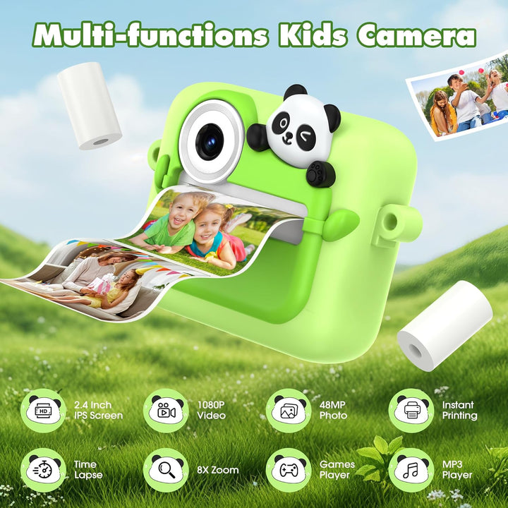 Cámara para niños, impresión de fotos instantánea, cámaras duales d...