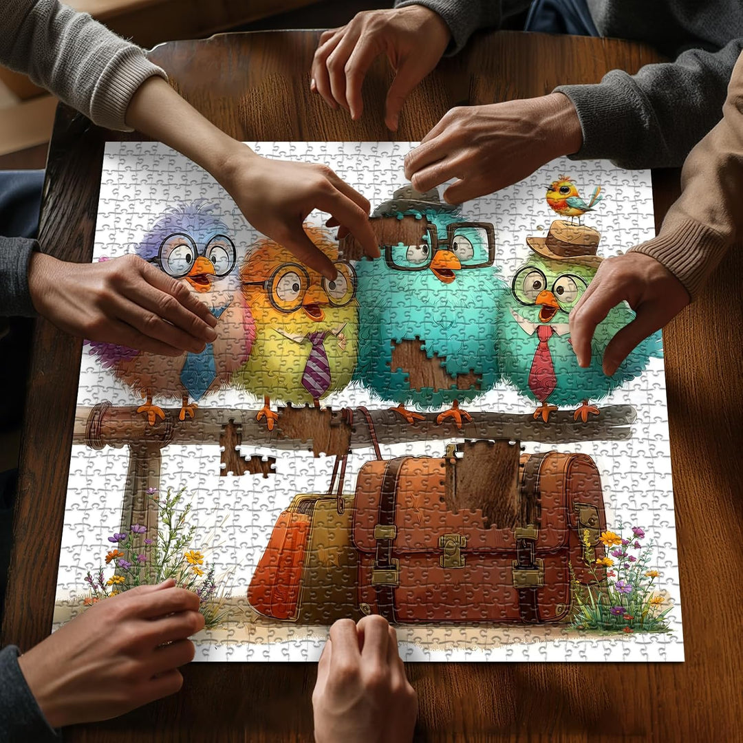 PICKFORU Funny Bird Puzzles for Adults 1000 Pieces Nature