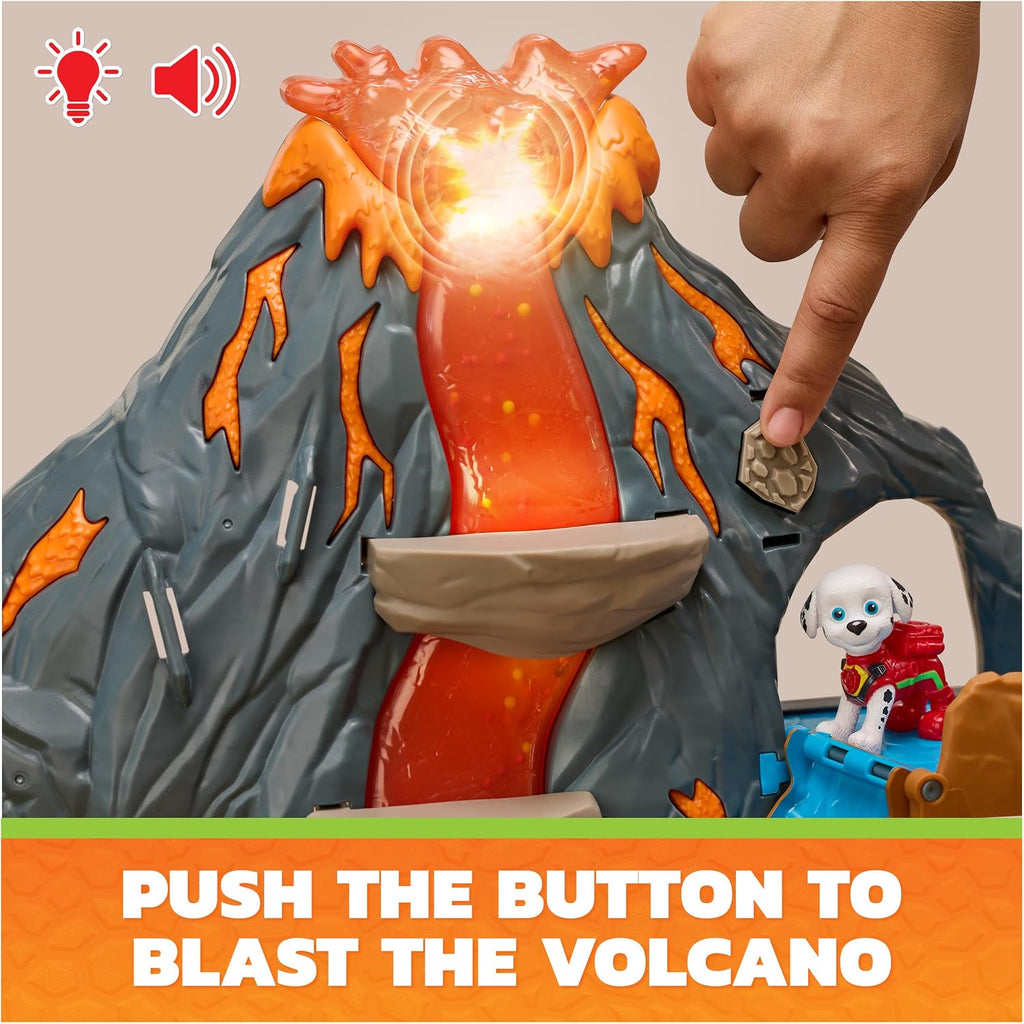 PAW Patrol Dino Movie Super Lava Blast Volcano Playset con 2 Figures