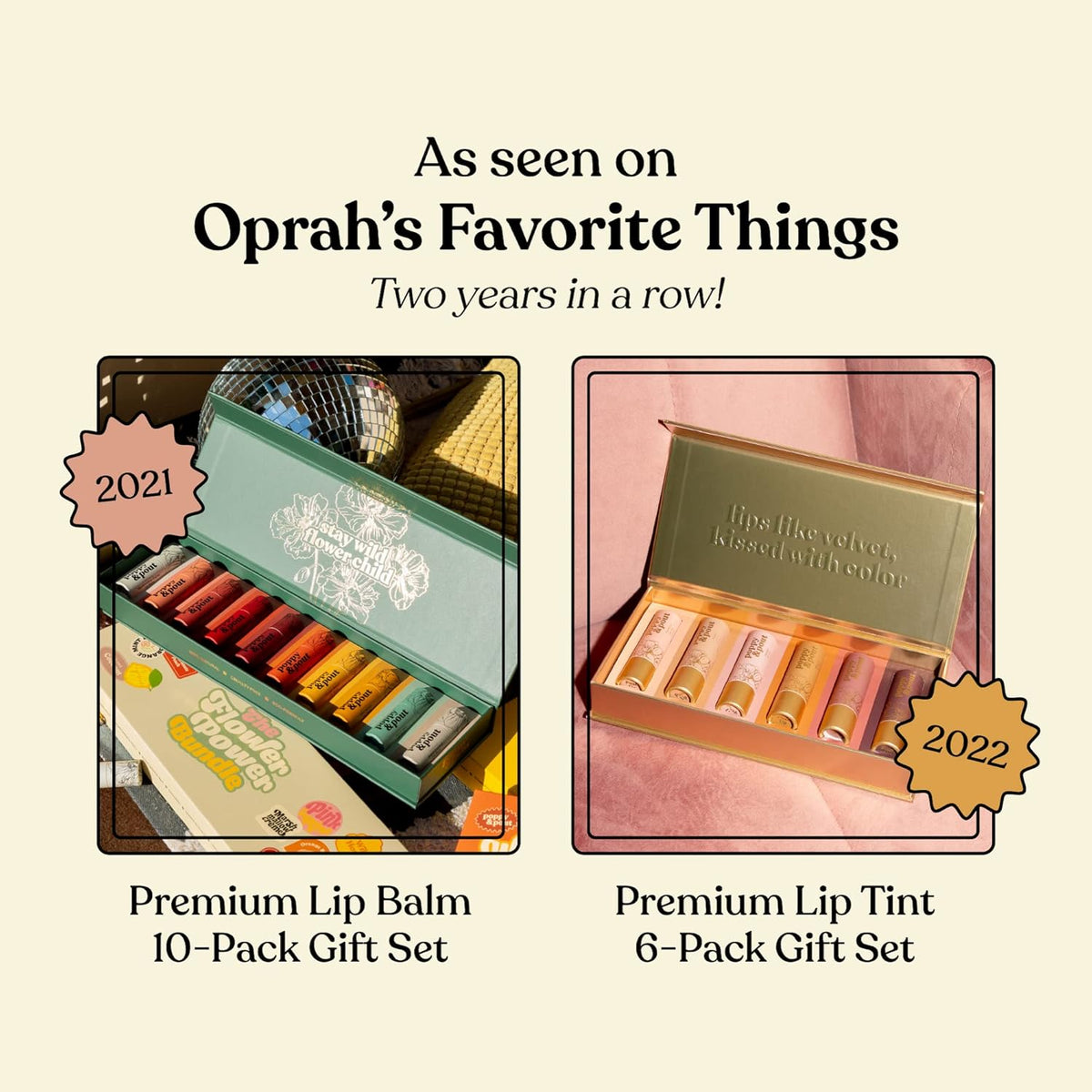 Paquete de 3 unidades + caja de regalo, bálsamo labial Poppy &amp;...