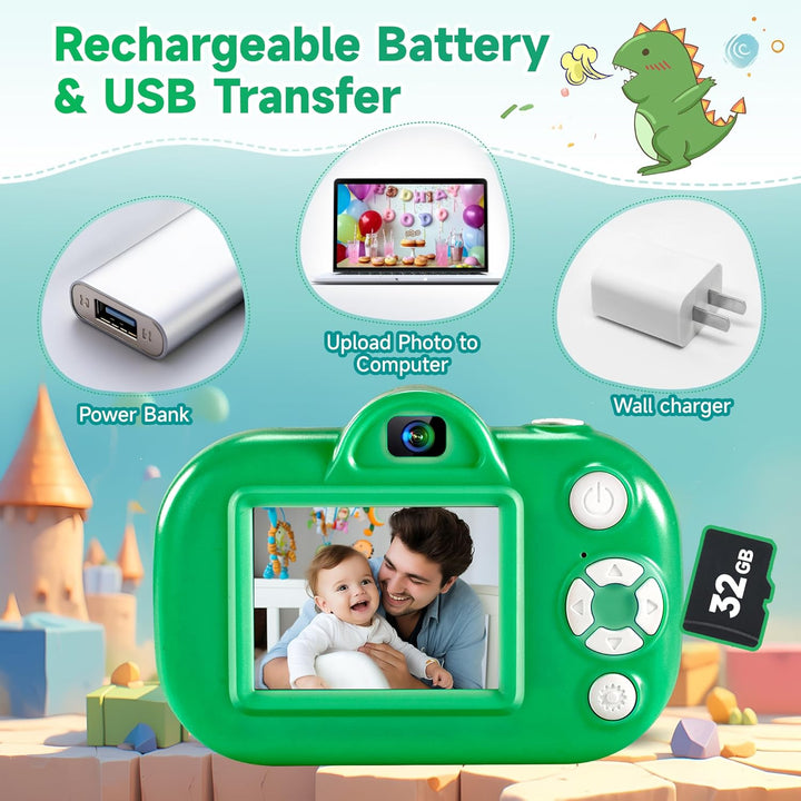 Cámara para niños, regalo de Navidad y cumpleaños, cámara de video...