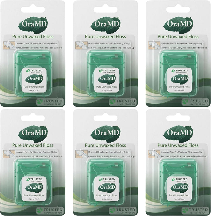OraMD Oral Care - Hilo dental puro sin encerrar, 54.6 yardas, sin P...