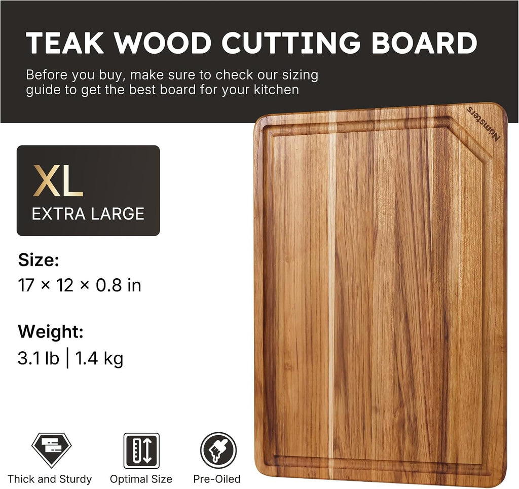 Tabla de cortar de madera de teca para cocina Tablero de charcutería