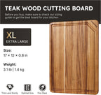 Tabla de cortar de madera de teca para cocina Tablero de charcutería