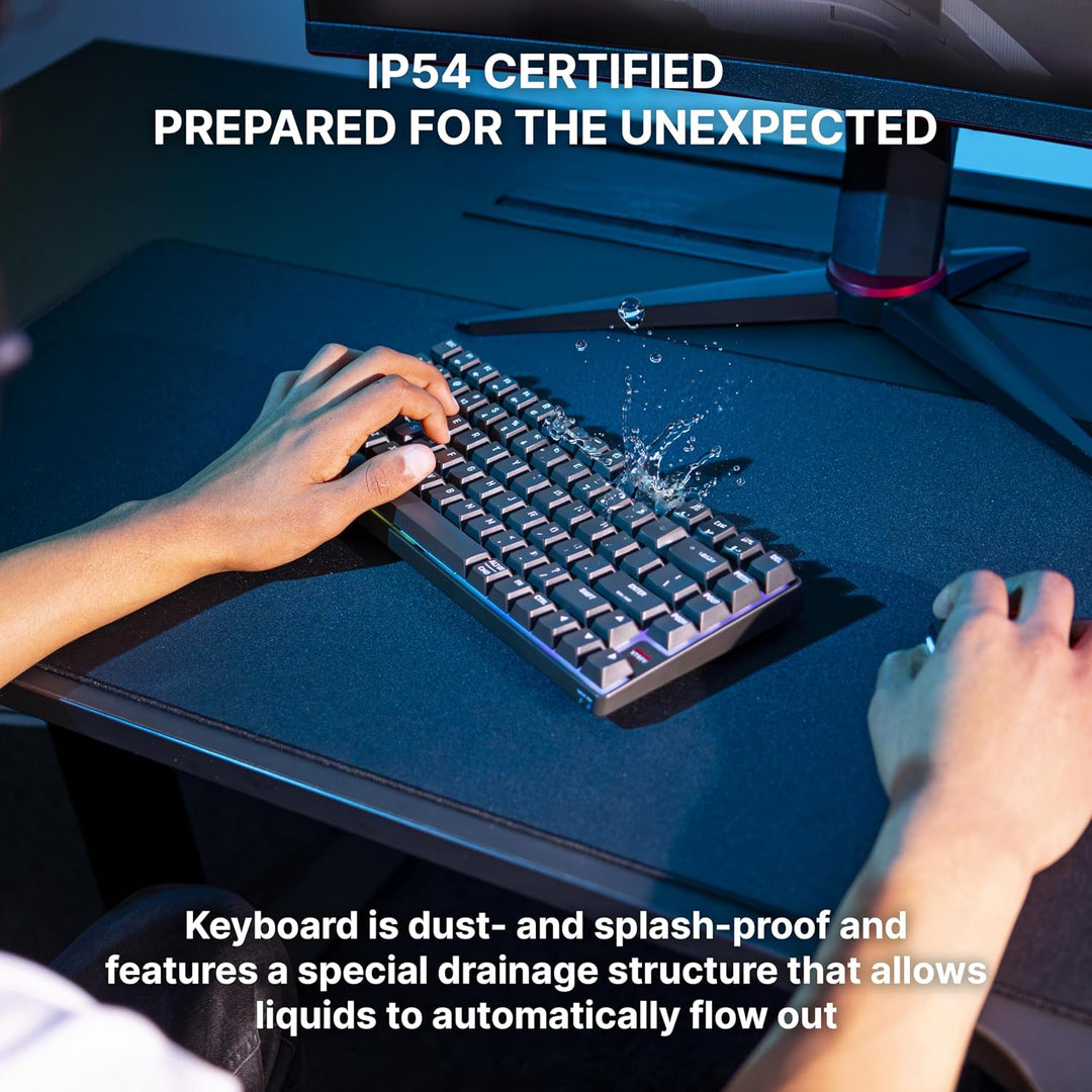 CHERRY XTRFY K33 - Teclado compacto inalámbrico, 75% Mem-chanical p...