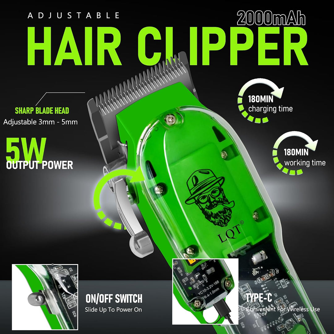 LQT Kit de peluquero profesional para hombres, cortadora de pelo in...