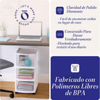 HOMZ - Torre de cajón, carrito de almacenamiento de 3 niveles con ruedas