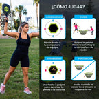 Juego de pickleball para patio, como se ve en Shark Tank, playa, patio trasero, césped, actividades al aire libre para adultos y familia - Fácil montaje, incluye 4 paletas, 2 bolas y