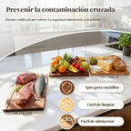 Juego de tablas de cortar libros con soporte de madera para cocineros