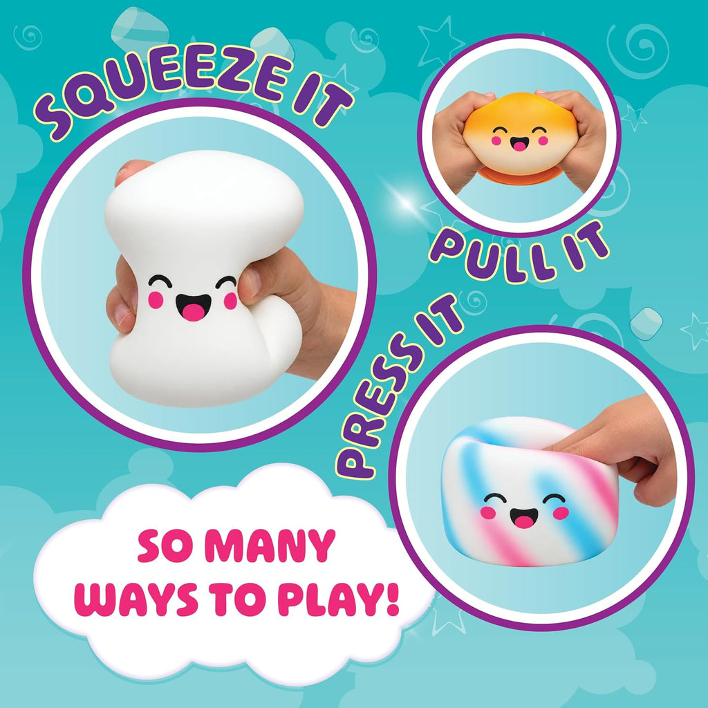 Squeeze Please 3 Pack Marshmallow Stress Relief Sensory Fidget Squishy Toy