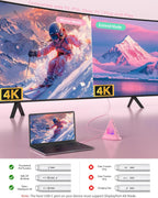 Hub USB C rosa, adaptador multipuerto USB C 8 en 1 con HDMI 4K a 60Hz, carga de energía de 100 W, tipo C de 5 Gbps, 3 USB-A 3.0, ranuras SD/TF e iluminación RGB, concentrador tipo C rosa para MacBook, iPhone17, iPad, XPS (árbol)