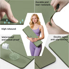 Esterilla de yoga plegable (0.47 pulgadas) para entrenamiento en casa, cómoda y duradera, gruesa y portátil, antideslizante, alfombrilla de pilates gruesa, uso al aire libre, meditación, viajes