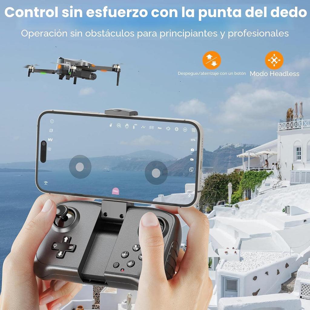 PLEGBLE Drones con cámara para adultos 4K, dron FPV para principiantes