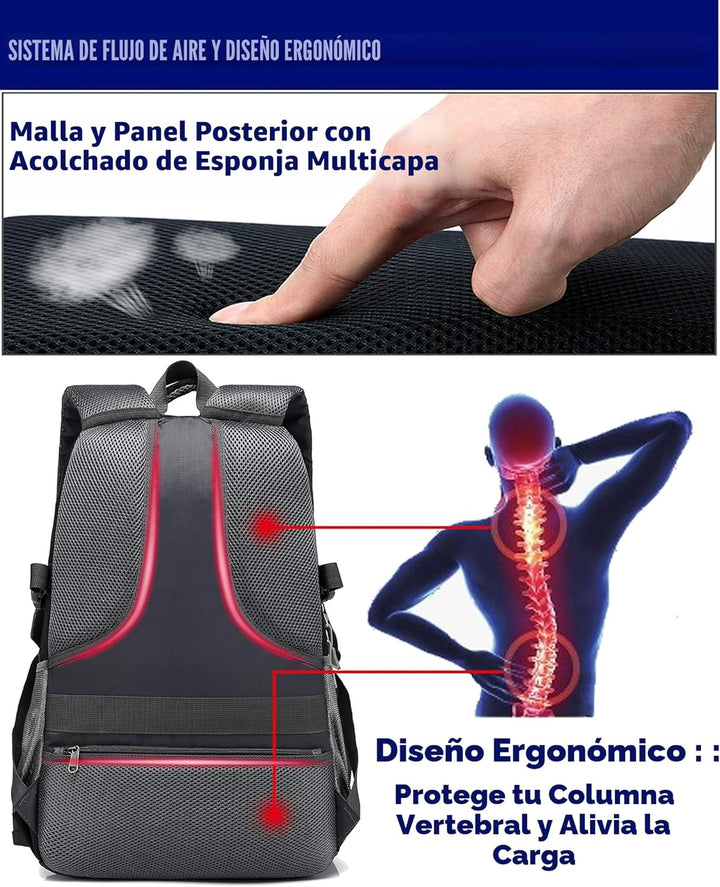 ProEtrade Mochila para viajes universitarios y portátiles con puert...