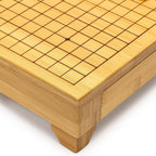 Bamboo Go Juego – Tablero de madera de 12.6 x 12.2 pulgadas con cajones de almacenamiento extraíbles y piedras de melamina convexas dobles – Juego de estrategia Baduk/Weiqi de tamaño completo Yellow Mountain Imports