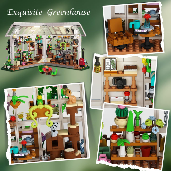 HOGOKIDS Juego de construcción de casa de flores con luz