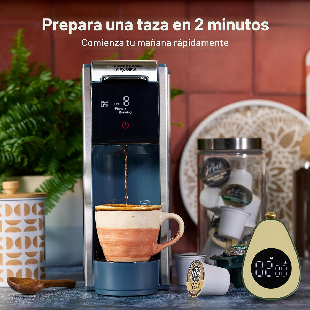 Hamilton Beach FlexBrew Advanced 4 en 1 cafetera de una sola porción