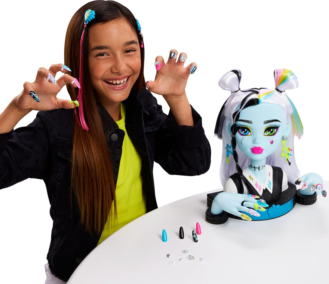 Cabeza de muñeca Monster High Frankie Stein para peinado con más de...