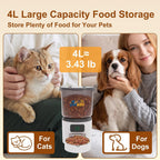 Alimentadores automáticos del gato 4L temporizó las comidas secas WiFi 10