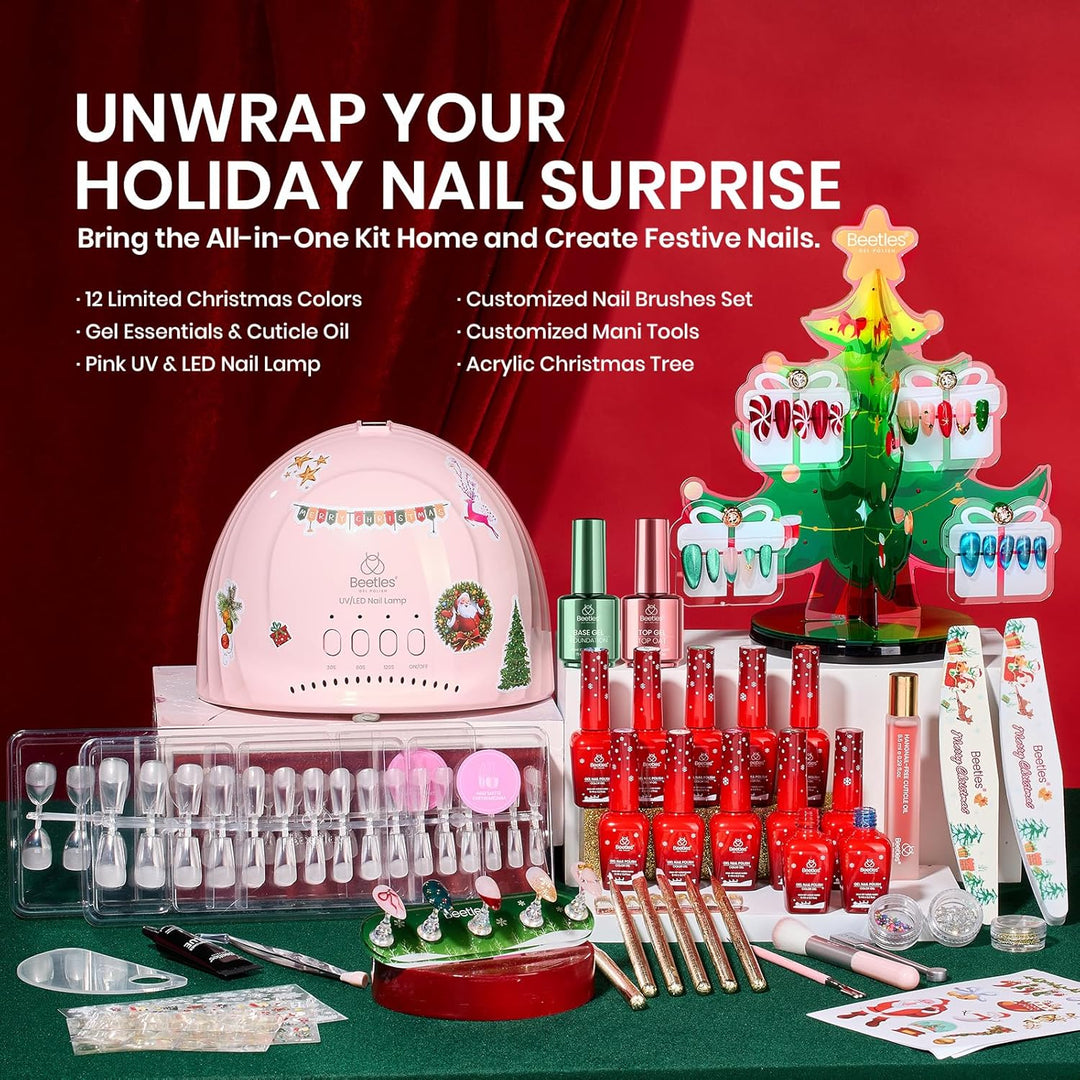 Beetles - Juego de 67 esmaltes de uñas de gel con luz UV \u2013 12...
