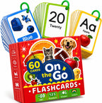 60 tarjetas flash para niños pequeños con anillos, 60 Toddler Cards