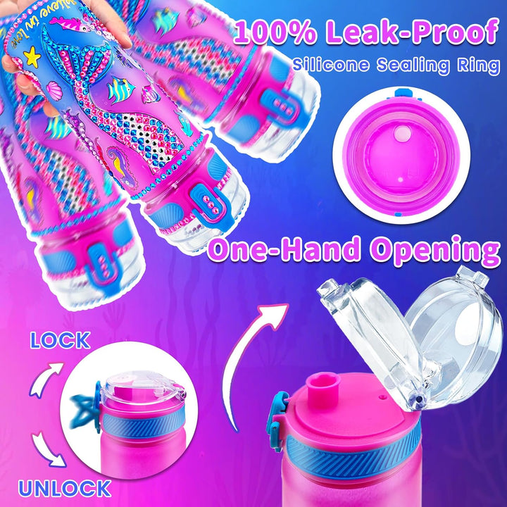 EDsportshouse Kits para decorar tu propia botella de agua para niña...
