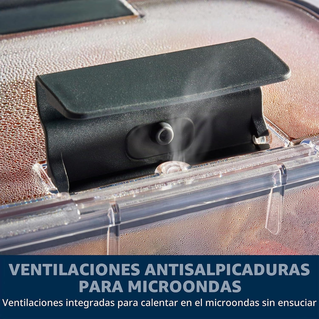 Rubbermaid Brilliance - Juego de contenedores de almacenamiento de alimentos sin BPA, paquete múltiple, recipientes de plástico de 1.3 tazas con tapas, paquete de 5 unidades, a prueba de fugas, aptos