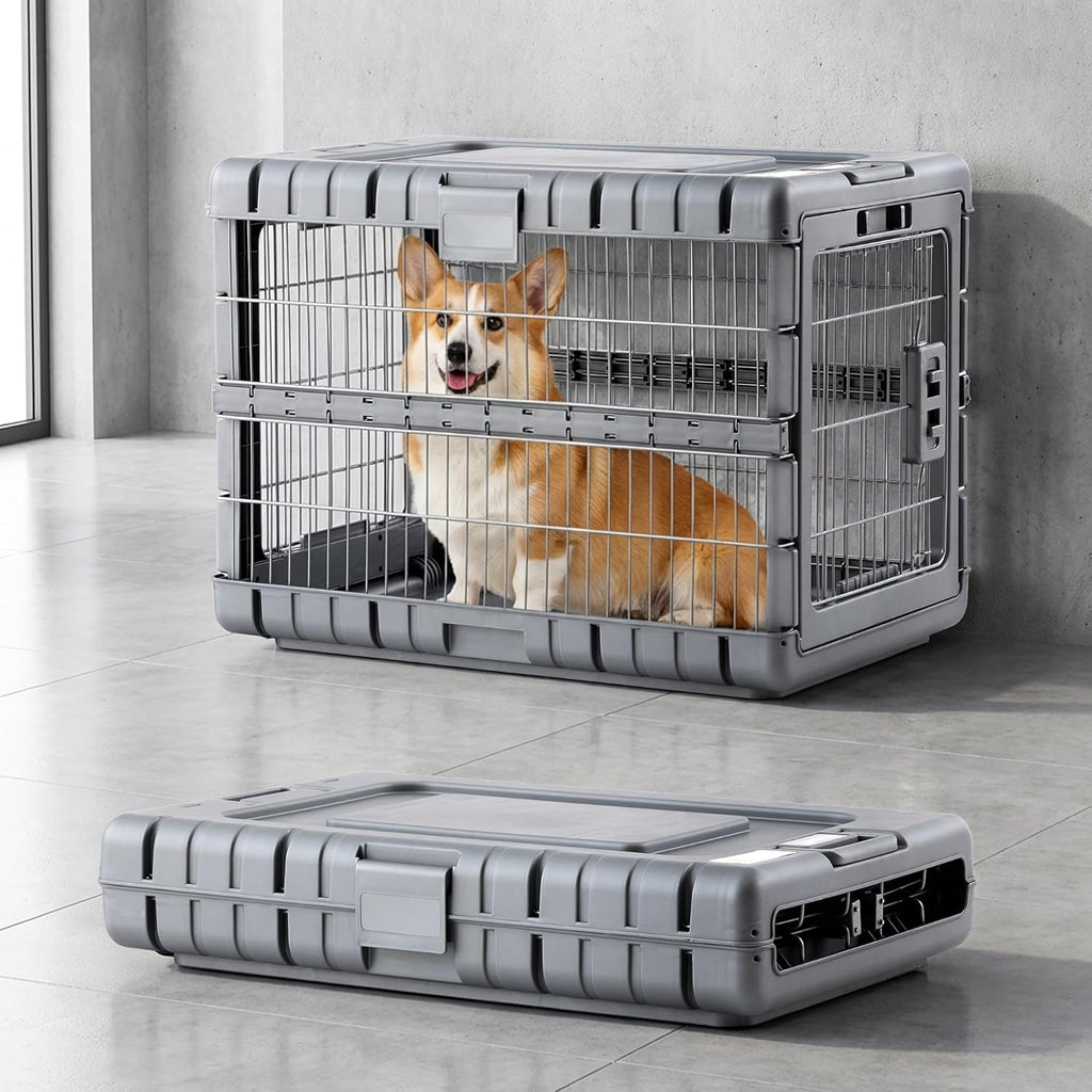 Jaula plegable para perros de 28 pulgadas de largo, resistente