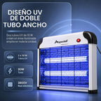 ASPECTEK Exterminador de insectos eléctrico de 20 W, mata insectos para interiores y exteriores cubiertos, trampa para mosquitos, moscas y polillas con malla protectora y cadena colgante para una