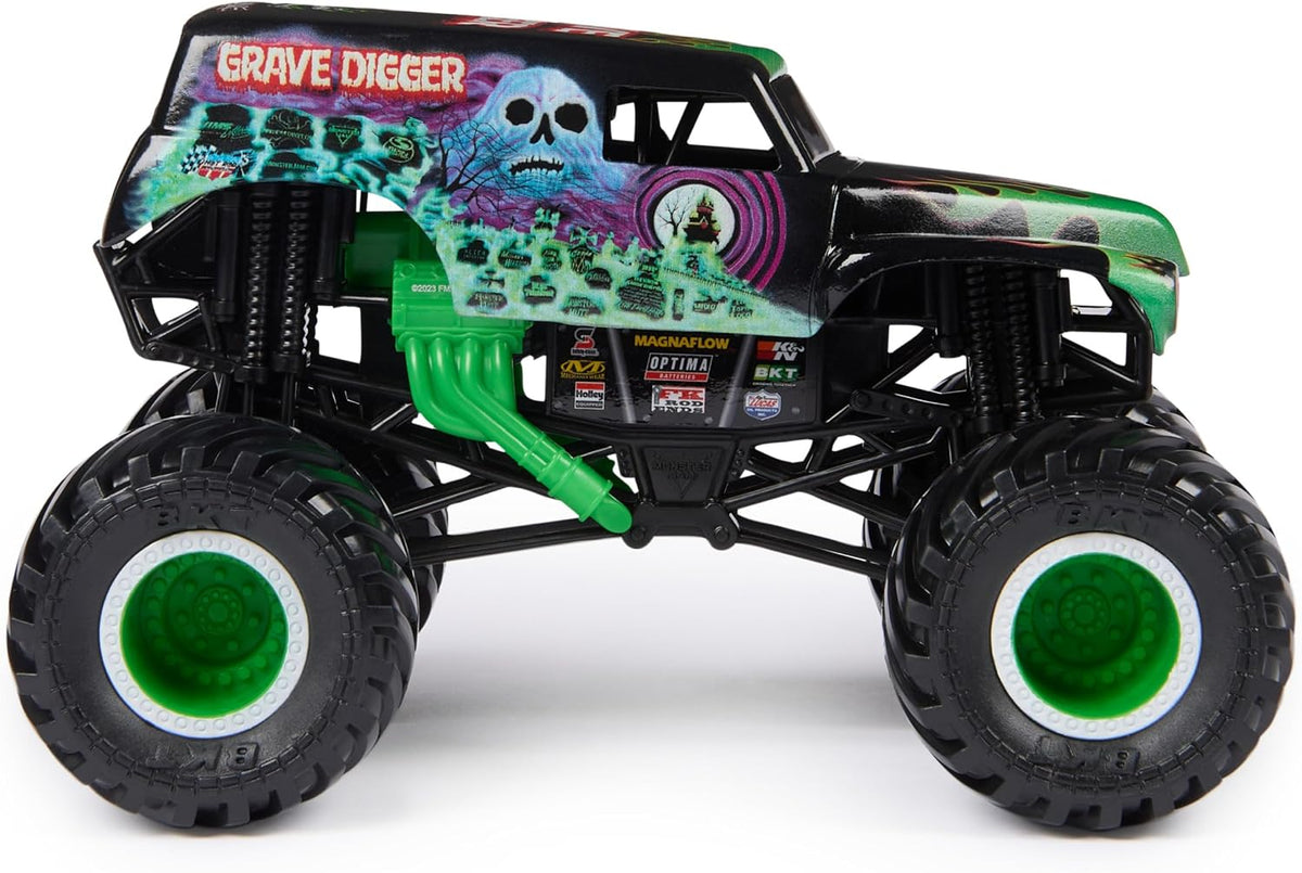 Monster Jam, Camión monstruo oficial de Grave Digger, vehículo de colección fundido a presión, escala 1:24, juguetes para niños a partir de 3 años