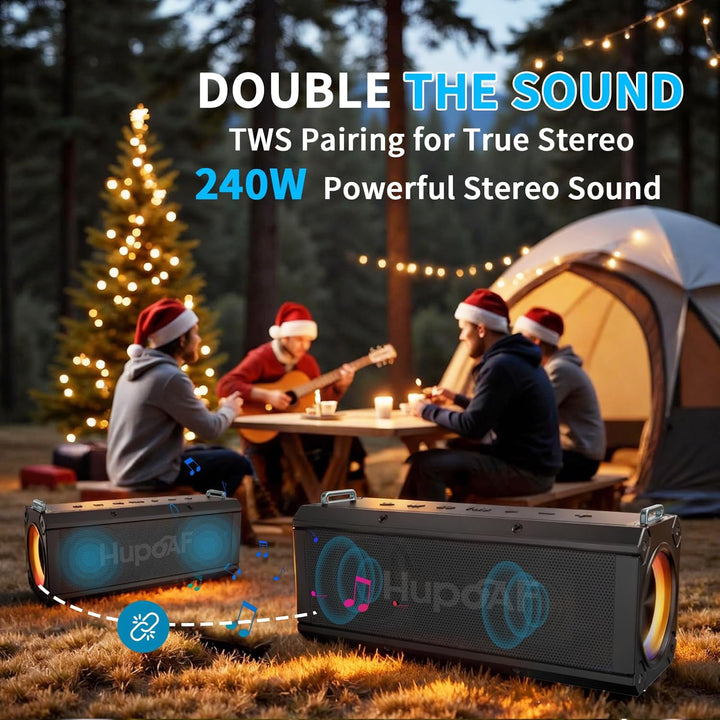 Hupoaf Altavoz Bluetooth inalámbrico, 120 W (pico) Altavoz exterior...