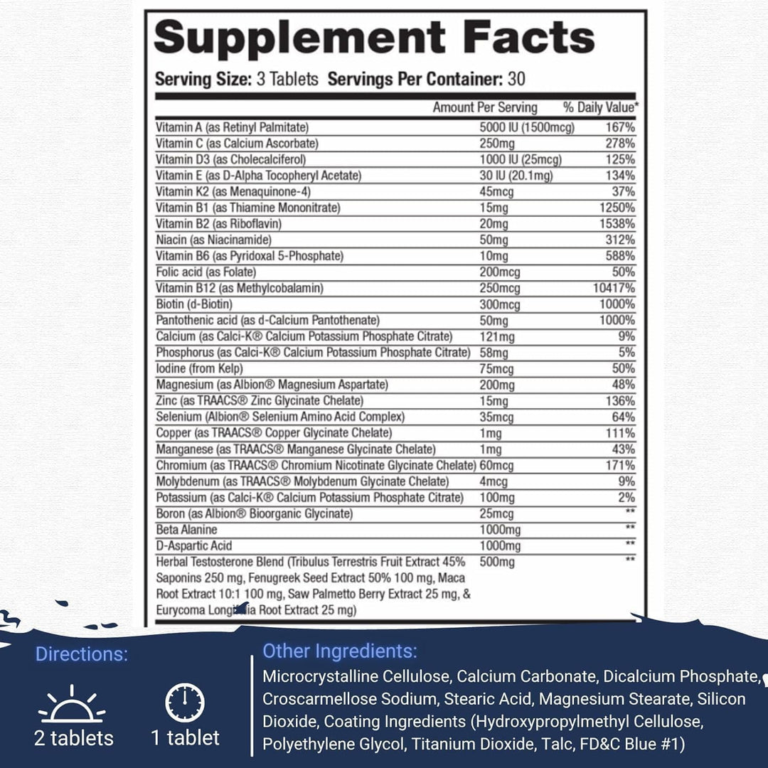 Gaspari Nutrition Anavite XT: Complejo multivitamínico y mineral pa...