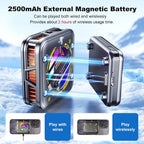 Enfriador magnético para teléfono con batería, ventilador de refrigeración inalámbrico recargable para iPhone/iPad, funda de refrigeración para teléfono, radiador disipador de calor con LED RGB para
