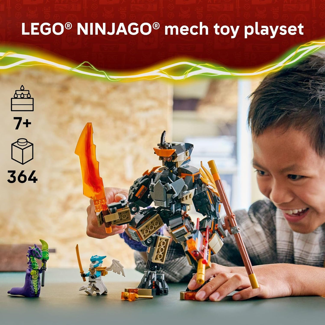 LEGO NINJAGO Cole's Mission Mech &amp; Dragon Zane - Juguete de...