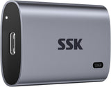 SSK Disco duro externo SSD de 128 GB, SSD portátil de hasta 550 MB\...