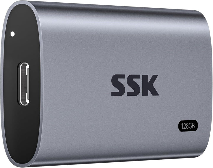 SSK Disco duro externo SSD de 128 GB, SSD portátil de hasta 550 MB\...