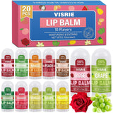 VISRIE Paquete de 20 mini bálsamo labial a granel, bálsamo labial n...