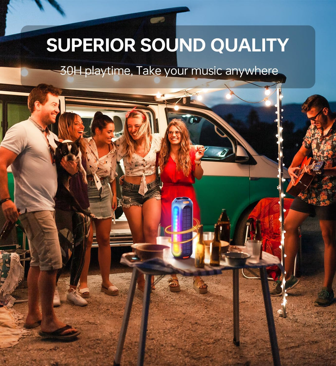 ABFOCE Altavoz Bluetooth magnético, altavoz de golf con carga solar...