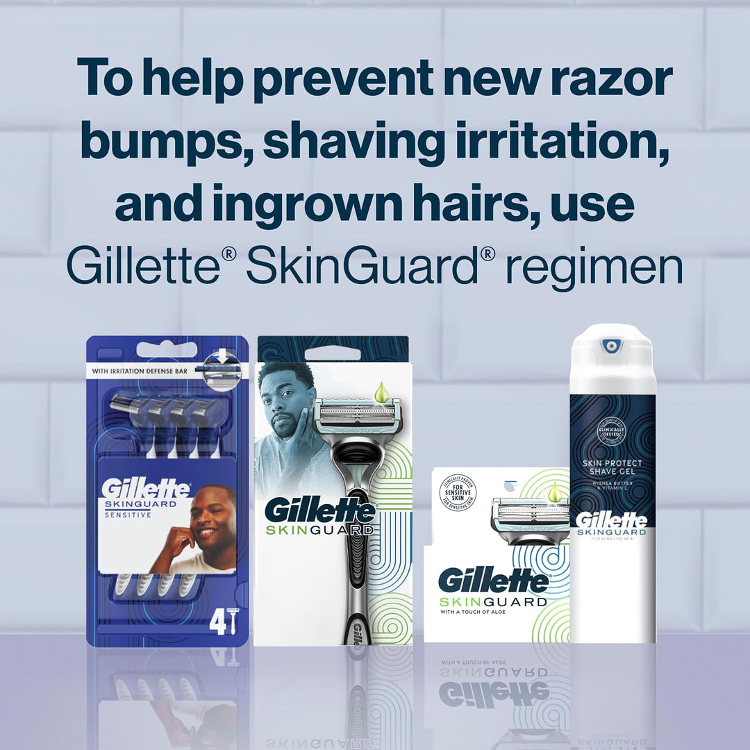 Gillette SkinGuard - Cuchillas de afeitar para hombre, 4 recambios...