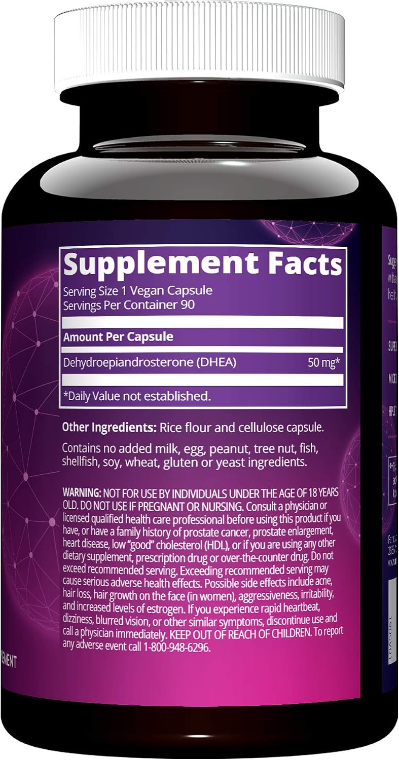 MRM Nutrition DHEA 50mg | Envejecimiento saludable | Micronizado pa...