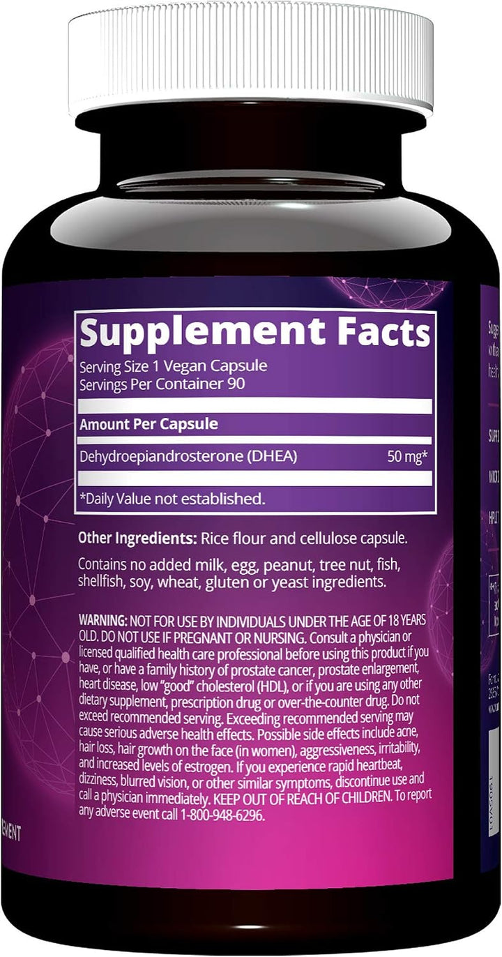 MRM Nutrition DHEA 50mg | Envejecimiento saludable | Micronizado pa...