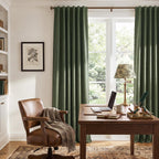 NICETOWN Cortinas 100% opacas de color verde oliva oscuro de 84 pulgadas de