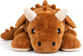Brease Animal de peluche de dragón naranja con peso de 5 libras sin perfume, grande, lindo dragón de peluche para abrazo suave y momentos tranquilos, compañero suave para niños y adultos, peluche