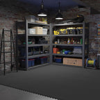 Paquete de 36 tapetes de gimnasio en casa de 144 pies cuadrados, tapetes de ejercicio de rompecabezas, azulejos de espuma EVA entrelazados para equipos de entrenamiento en casa y áreas de juego para niños, azul, 24 x 24 pulgadas x ½ pulgadas (negro, paque