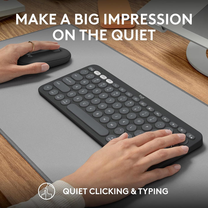 Logitech Pebble 2 Combo para Mac, Teclado y Mouse Inalámbricos, Del...